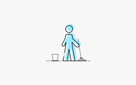 Janitorial services tracking icon